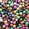 Multicolor Matte Metallic Acrylic Large Hole Beads 12mm with 5.7mm Hole, 400 Count